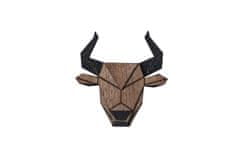 BeWooden lesena broška s motivem býka Taurus Brooch univerzalna