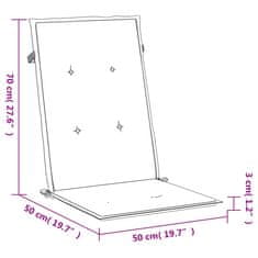 Vidaxl Blazine za vrtne stole 2 kosa rdeče karo 120x50x3 cm blago