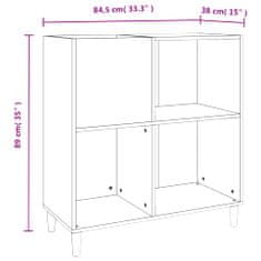 Vidaxl Omarica za gramofonske plošče siva sonoma 84,5x38x89cm inž. les