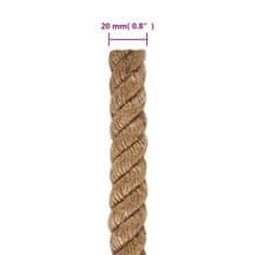 Vidaxl Vrv iz 100 % jute 20 mm 50 m