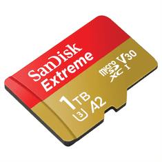 SanDisk Extreme microSDXC 1TB + SD adapter190MB/s in 130MB/s A2 C10 V30 UHS-I U3