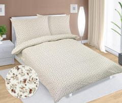 Flanelno posteljno perilo - 140x200, 70x90 cm - Cvet