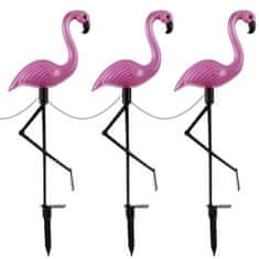 Northix Vrtne svetilke na sončne celice - Flamingo - 3 kos 