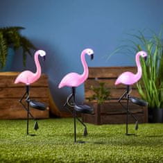 Northix Vrtne svetilke na sončne celice - Flamingo - 3 kos 