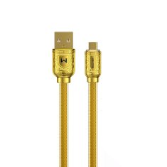 slomart wk design sakin series usb kabel za hitro polnjenje / prenos podatkov - microusb 6a 1m zlat (wdc-161)