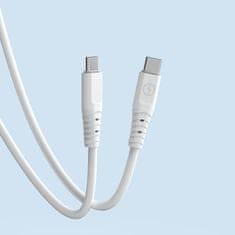 DUDAO Prilagodljiv kabel USB-C - USB-C 6A 1m bela