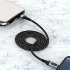 DUDAO Kabel za iPhone za hitro polnjenje USB-C - Lightning PD 20W 1m črn