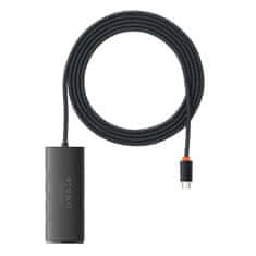 BASEUS Adapter HUB USB-C 4x USB 3.0 2m črn