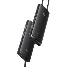 Noah Večnamenski USB-C HUB serije Lite 2 x USB 3.0 USB-C HDMI 1.4 SD-TF črn