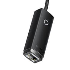 slomart adapter baseus lite series usb tip c - vtičnica rj45 lan 100mbps črn (wkqx000201)