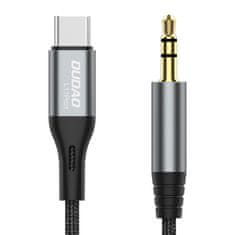 slomart dudao avdio kabel usb-c - mini jack 3,5 mm 1 m siv (l11prot)