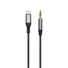 slomart dudao avdio kabel usb-c - mini jack 3,5 mm 1 m siv (l11prot)