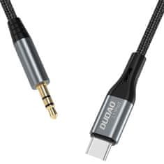 slomart dudao avdio kabel usb-c - mini jack 3,5 mm 1 m siv (l11prot)