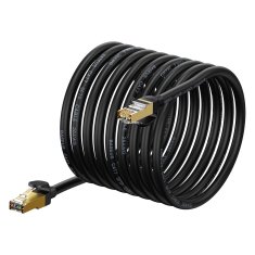 shumee Speed Seven hitri RJ45 Cat 7 10Gbps omrežni kabel 15m črn