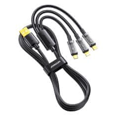 slomart joyroom 3v1 kabel usb - usb tipa c / lightning / micro usb 3,5 a 1,2 m črn (s-1t3015a5)