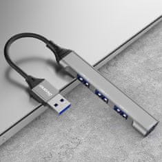 slomart dudao hub 4v1 usb-a - 4x usb-a (3 x usb2.0 / usb3.0) 6,3cm črna (a16b)