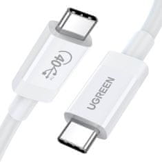 slomart ugreen kabel usb4 40gbps 8k@60hz usb tip c - usb tip c power delivery pd 100w 0.8m bela (us506)