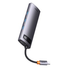 Noah StarJoy HUB 6v1 USB-C 3xUSB HDMI RJ45 PD siva