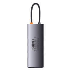 Noah StarJoy HUB 8v1 USB-C 3xUSB HDMI RJ45 SD in TF PD bralnik kartic sive barve