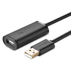 slomart ugreen kabel aktivni podaljšek usb-a (moški) - usb-a (ženska) usb 2.0 480mb/s 15m črn (us121)