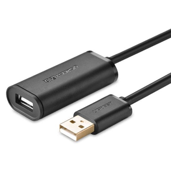 slomart ugreen kabel aktivni podaljšek usb-a (moški) - usb-a (ženska) usb 2.0 480mb/s 20m črn (us121)