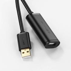 slomart ugreen kabel aktivni podaljšek usb-a (moški) - usb-a (ženska) usb 2.0 480mb/s 20m črn (us121)