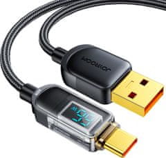 Joyroom Kabel USB na USB-C z zaslonom 66W 1,2 m črn