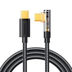 Joyroom Kotni kabel USB-C za hitro polnjenje in prenos podatkov 100 W 1,2 m črn