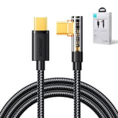 Joyroom Kotni kabel USB-C za hitro polnjenje in prenos podatkov 100 W 1,2 m črn