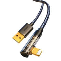 PRO Angular iPhone Lightning - kabel USB za polnjenje in prenos podatkov 2,4 A 1,2 m črn