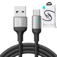 slomart joyroom usb kabel - usb c 3a za hitro polnjenje in prenos podatkov a10 series 3 m črn (s-uc027a10)