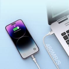 Joyroom Kabel iPhone USB - Lightning kabel za hitro polnjenje serije A10 2,4A 3 m bele barve