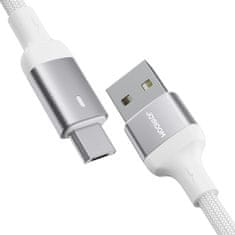 Joyroom Kabel za hitro polnjenje USB z USB-C serije A10 3A 3 m, bele barve