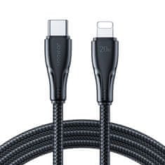 slomart joyroom usb c - lightning 20w kabel serije surpass za hitro polnjenje in prenos podatkov 3 m črn (s-cl020a11)