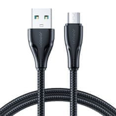 slomart joyroom usb kabel - micro usb 2.4a surpass serija za hitro polnjenje in prenos podatkov 2 m črn (s-um018a11)