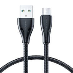 slomart joyroom usb kabel - micro usb 2.4a surpass serija za hitro polnjenje in prenos podatkov 0,25 m črn (s-um018a11)