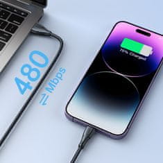 Joyroom Surpass Series iPhone kabel USB - Lightning 2,4 3 m črn