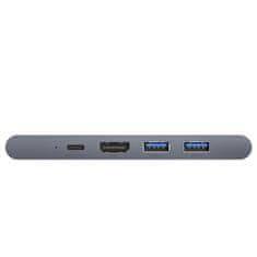 slomart baseus večnamensko vozlišče 7v1 usb c thunderbolt docking station (macbook pro 2016 / 2017 / 2018) siva