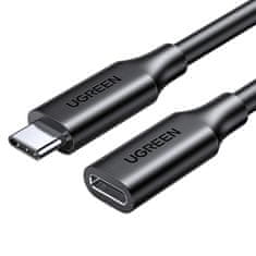 slomart ugreen kabelski podaljšek adapter usb c (moški) - usb c (ženski) 100w 10gbps 1m črn