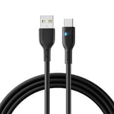 Joyroom Kabel z LED indikatorjem USB - USB-C 3A 2m črn