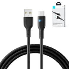 Joyroom Kabel z LED indikatorjem USB - USB-C 3A 2m črn