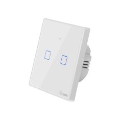 Sonoff t2eu2c-tx dvokanalno svetlobno stikalo, občutljivo na dotik, wi-fi gumb, belo (im190314016)