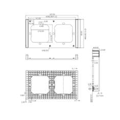 Sonoff dvojni montažni okvir za namestitev stenskega stikala m5-80