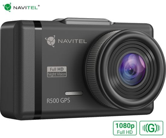 Navitel R500 GPS avto kamera, Full HD, aplikacija, darilni bon, črna