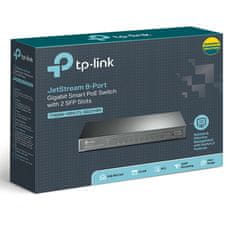 TP-Link JetStream mrežno stikalo, 8 portno stikalo, PoE Smart (T1500G-10PS)