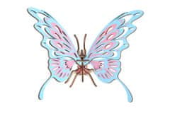 Woodcraft Lesena 3D sestavljanka Butterfly Colorful