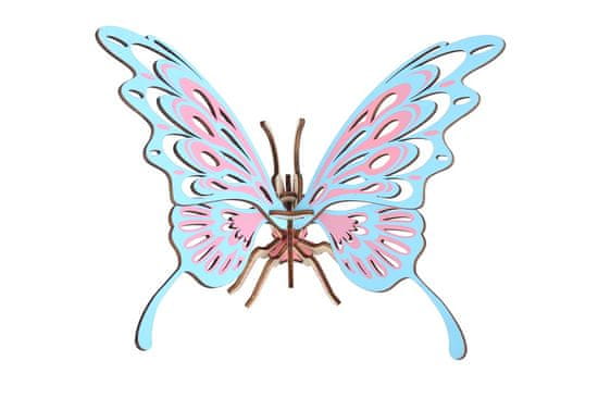 Woodcraft Lesena 3D sestavljanka Butterfly Colorful