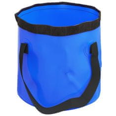 Greatstore Zložljivo vedro 2 kosa modro 30 L PVC