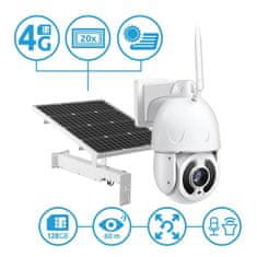 Secutek IP kamera 4G PTZ SBS-NC67G-20X s solarnim polnjenjem - 1080p, 60m IR, 20x zoom