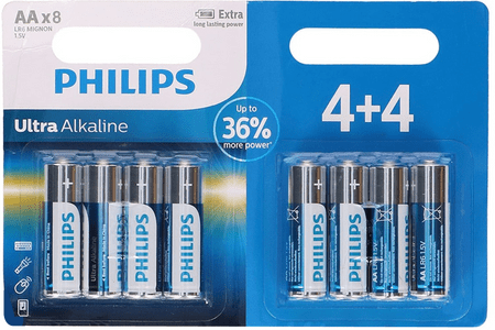 Ultra Alkaline baterije, AA, 4+4 kosi, blister